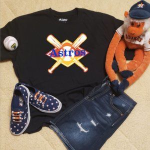 Houston Astros Bat and Baseball Field Tshirt